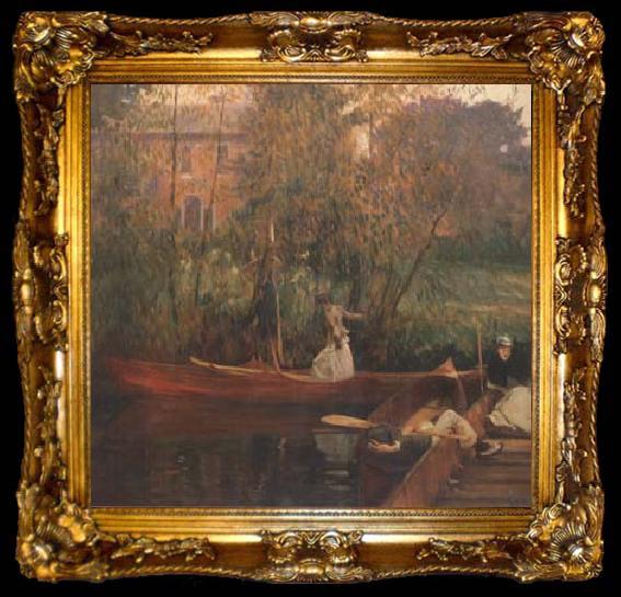 framed  John Singer Sargent A Boating Party (mk18), ta009-2